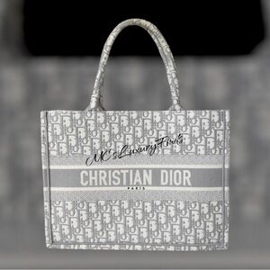 Dior Book Tote Medium Gray